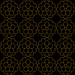 Vector line flowers square for footage background wallpaper and seamless artwork illustration texture of graphic design isolated flat trendy design for cotton beautiful pattern colorful fabric paper