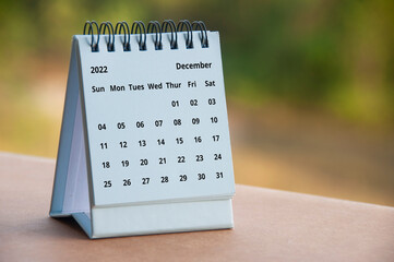 December 2022 calendar with customizable space for text or ideas. Copy space