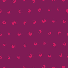 Pink hand drawn crescent shape seamless repeat pattern