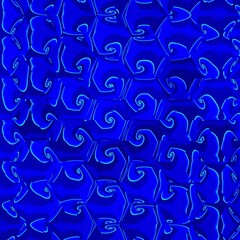 pattern and design in royal blue with neon glowing edges