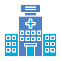 Obraz premium Hospital Building Glyph Two Color Icon