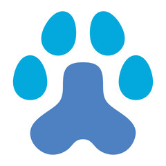 Paw Print Glyph Two Color Icon