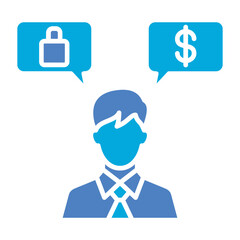 Consumer Behavior Glyph Two Color Icon