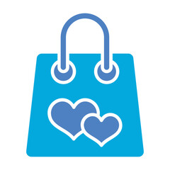 Shopping Bag Glyph Two Color Icon