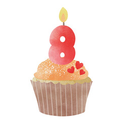 cupcake with age candle 