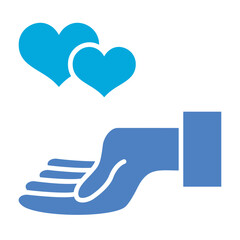 Give Love Glyph Two Color Icon