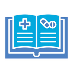 Medical Book Glyph Two Color Icon