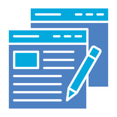 Fototapeta premium Content Glyph Two Color Icon