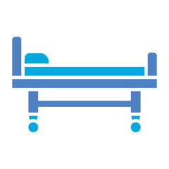 Bed Glyph Two Color Icon