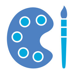 Color Palette Glyph Two Color Icon