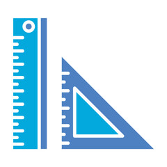 Ruler Glyph Two Color Icon
