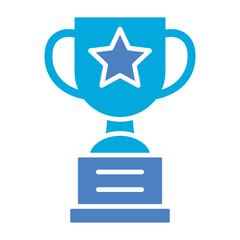 Trophy Glyph Two Color Icon