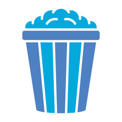 Popcorn Glyph Two Color Icon