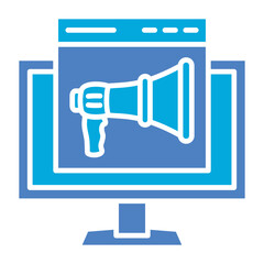 Web Promotion Glyph Two Color Icon