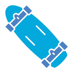Skateboard Glyph Two Color Icon