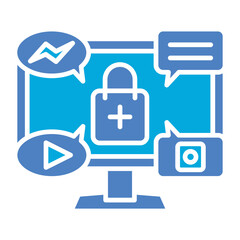 Digital Marketing Glyph Two Color Icon