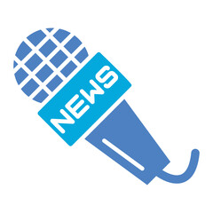 Microphone Glyph Two Color Icon