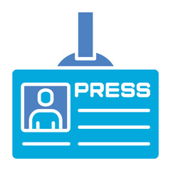 Id Card Glyph Two Color Icon