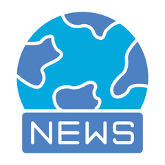 World News Glyph Two Color Icon
