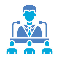 Speech Glyph Two Color Icon