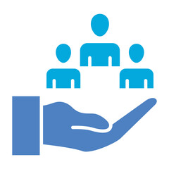 Human Resources Glyph Two Color Icon