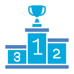 Podium Glyph Two Color Icon