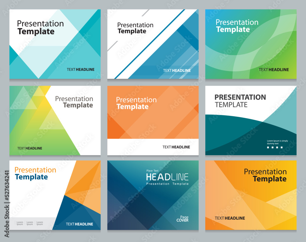 Poster set abstract business presentation cover background design template and cover page design for book m