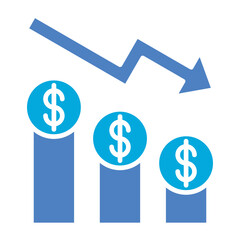 Depreciation Glyph Two Color Icon