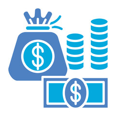 Capital Glyph Two Color Icon