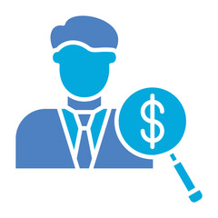 Auditor Glyph Two Color Icon