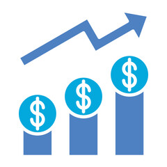 Profits Glyph Two Color Icon