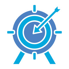 Target Glyph Two Color Icon