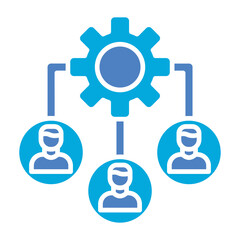 Workflow Glyph Two Color Icon