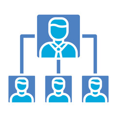Organization Structure Glyph Two Color Icon