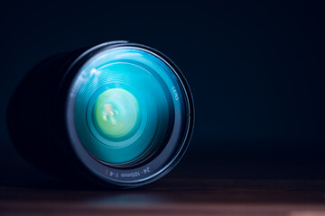 Camera lens with lens reflections