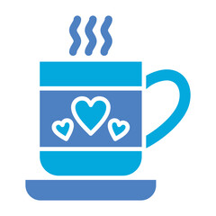 Coffee Glyph Two Color Icon