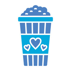 Popcorn Glyph Two Color Icon