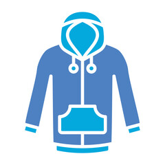 Hoodie Glyph Two Color Icon