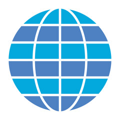 Globe Glyph Two Color Icon