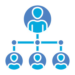 Team Leader Glyph Two Color Icon
