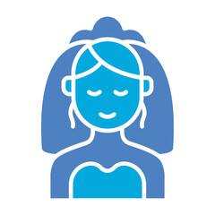 Bride Glyph Two Color Icon