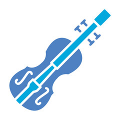 Violin Glyph Two Color Icon
