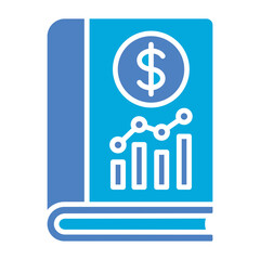 Accounting Book Glyph Two Color Icon