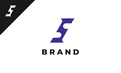 Unique Letter S Or Number Five Logo Design ,Vector Template