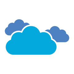 Clouds Glyph Two Color Icon