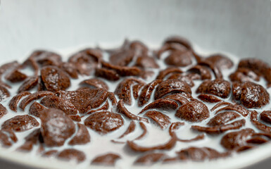  Cereal Milk, BREAKFAST Bowl Chocolate, nutrition snack food, Close up