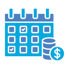 Calendar Glyph Two Color Icon