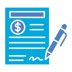 Agreement Glyph Two Color Icon