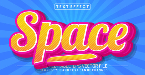 Space text editable style effect