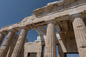 Fototapeta premium Propylea monumental gateway, serves as the main entrance to the Acropolis of Athens, Greece
